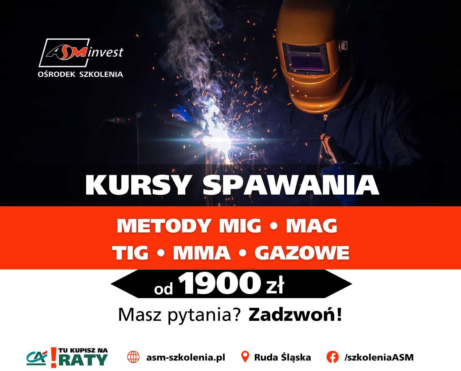 Szkolenia spawalników MIG MAG TIG MMA ELEKTRYCZNE GAZOWE lutowanie
