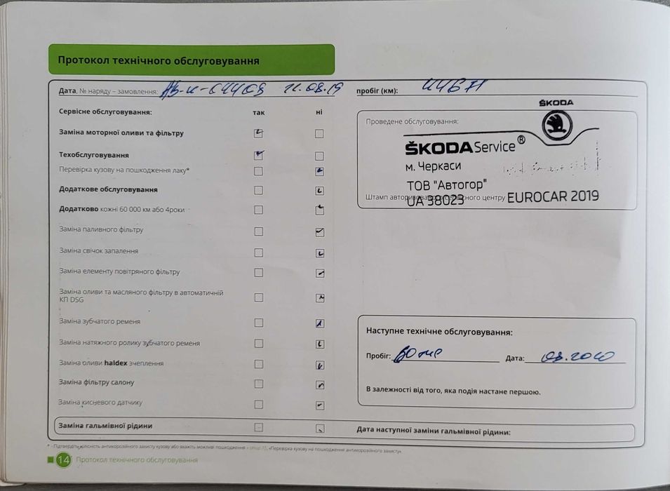 Авто Skoda Fabia 2017