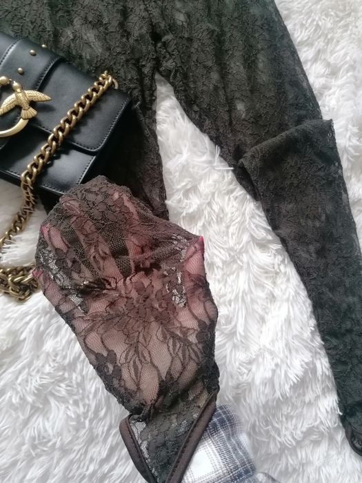 Legginsy koronka wyszczuplające rozmiar uni