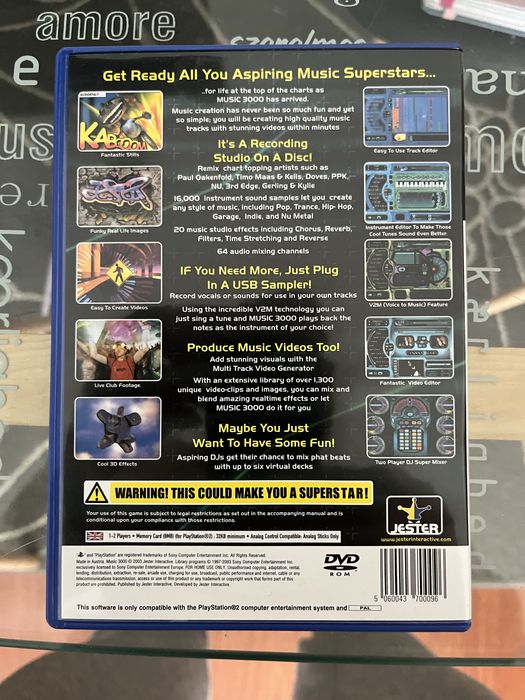 PS2 Music 3000 Raro