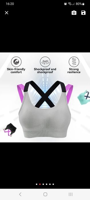 Biustonosz bezszwowy fitness siłownia L