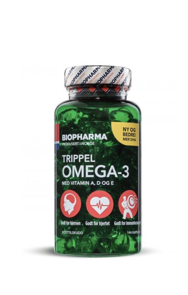 Омега 3 Риб‘ячий жир Biopharma Trippel Omega-3 EPA, DHA, 144 капсули