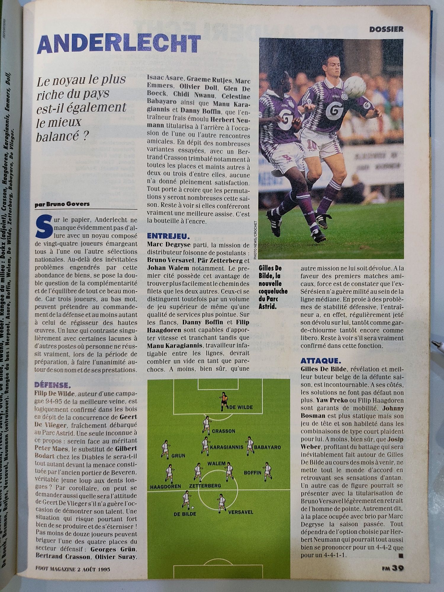 Revista liga Bélgica 1995/ 1996