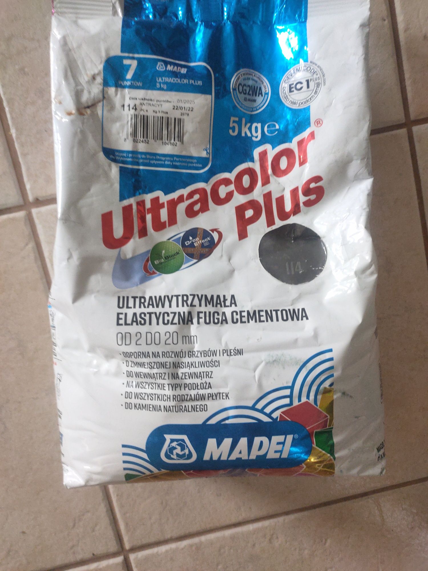 Mapei Ultracolor Plus 114 Antracyt 5 kg