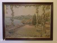 Quadro em tecido bordado