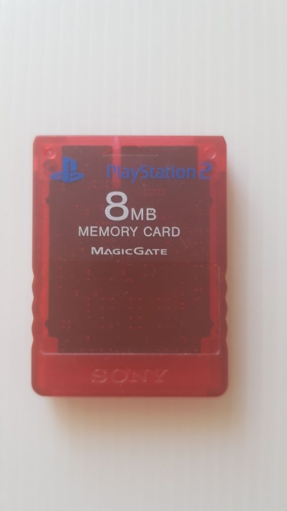2 cartões memoria ps2 vermelha e azul