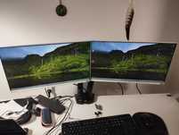 Zestaw 2x monitor EIZO EV2450 + uchwyt biurkowy + podstawki + FV