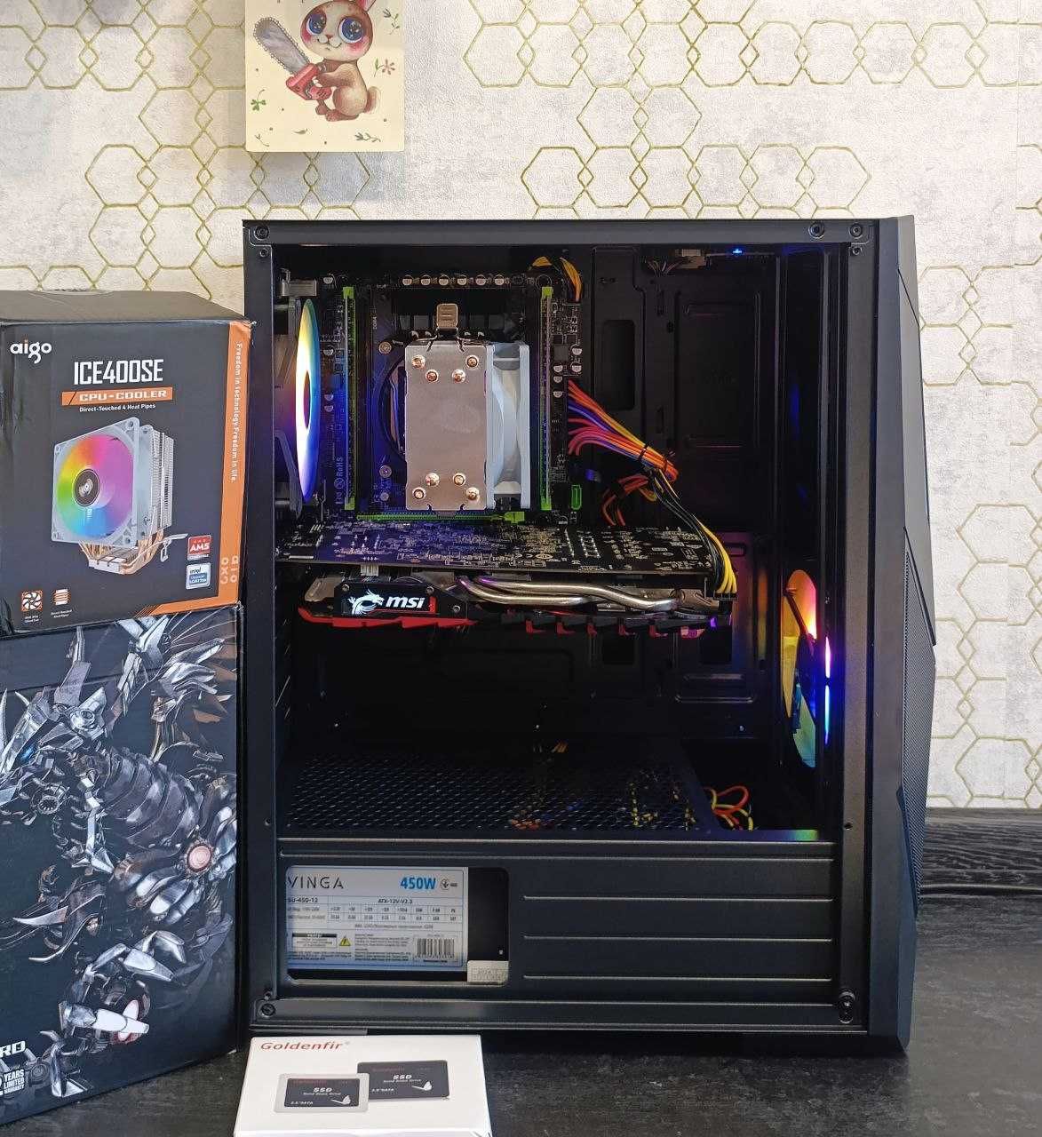 Ігровий ПК 12/24 ядер 16 DDR4 RX 570 8GB E5 2680 V3 x99 Xeon 500-SSD