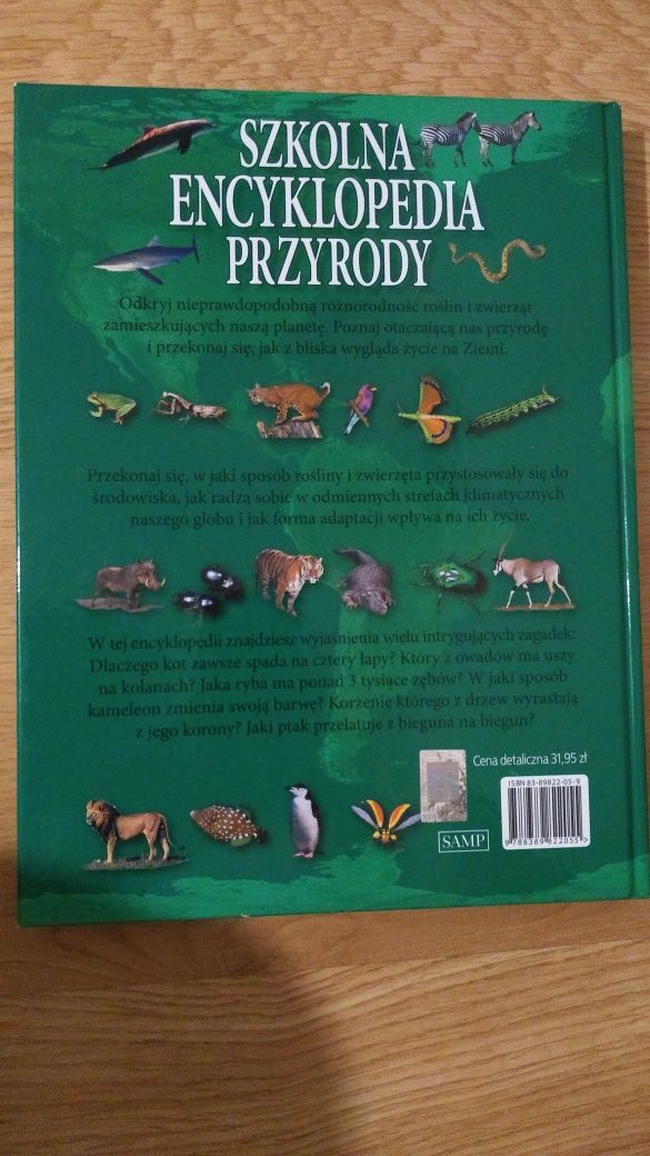 Szkolna encyklopedia przyrody dla dzieci wydawnictwo Samp