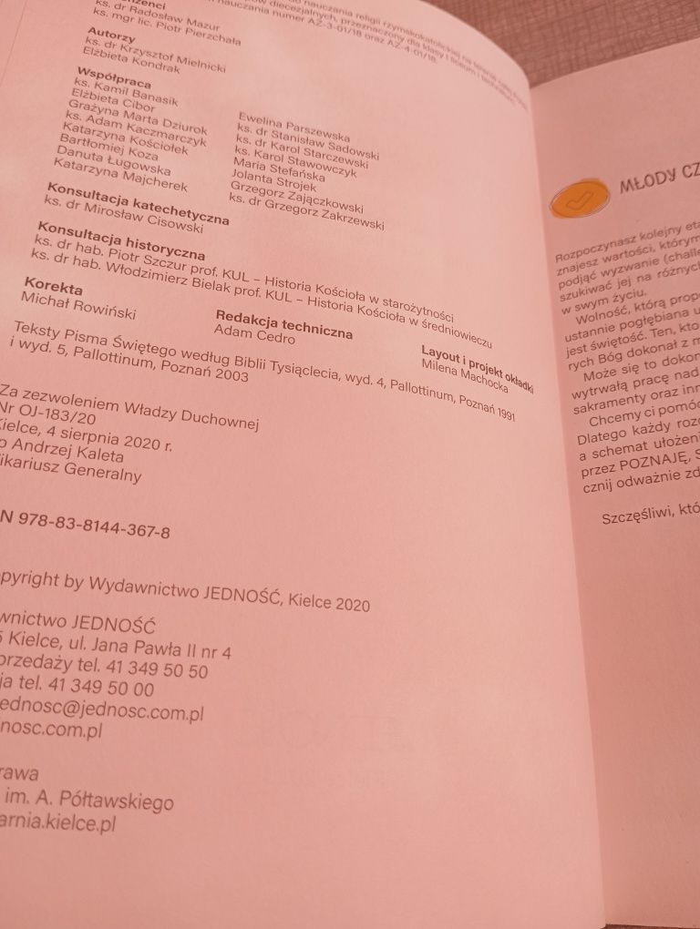 Szczęśliwi, którzy żyją wolnością podręcznik do religii klasa 1 liceum