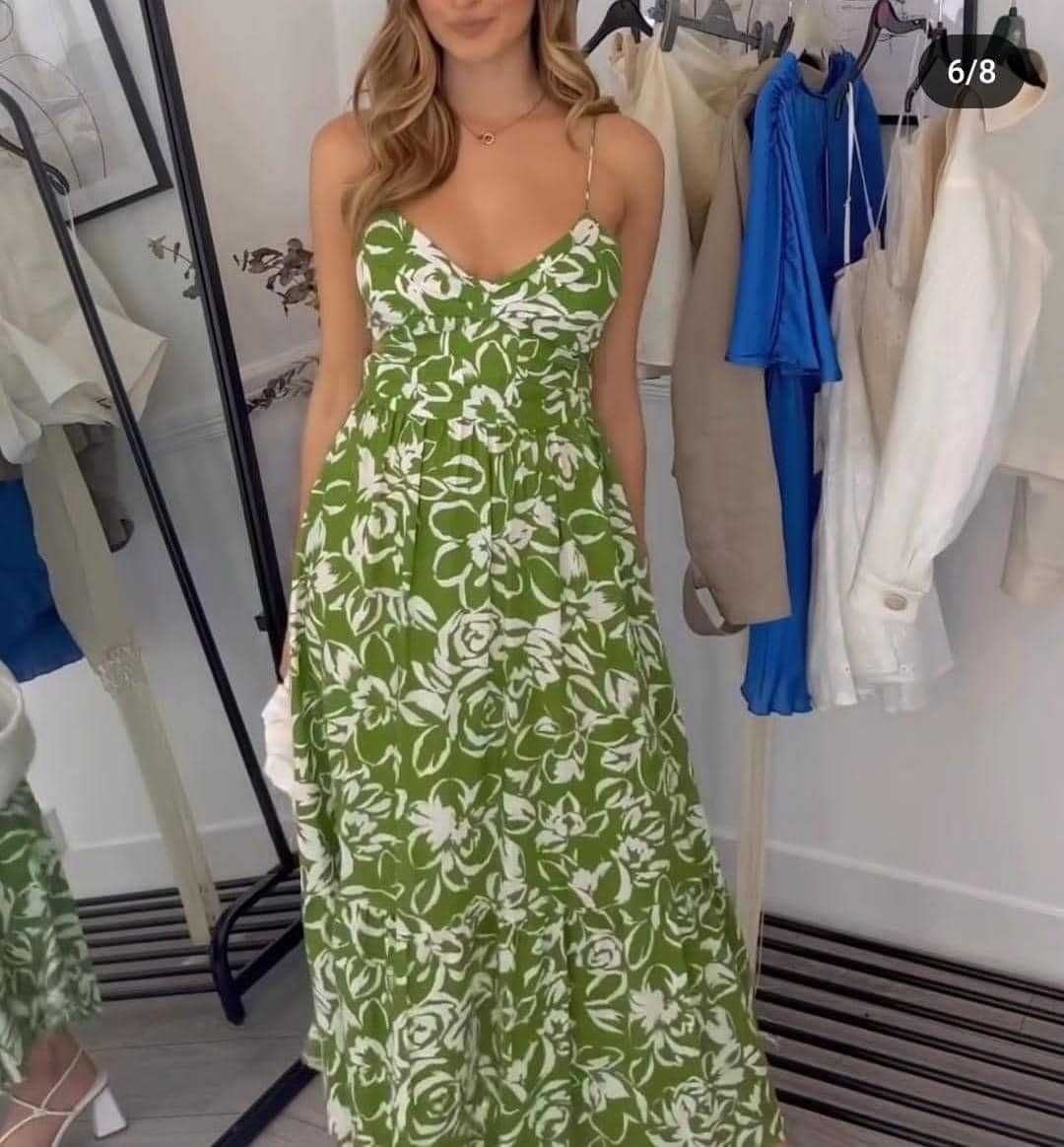 Zara розкішна сукня з вирізами із змішаного льону