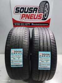 2 pneus semi novos 215-55r17 bridgestone - oferta dos portes