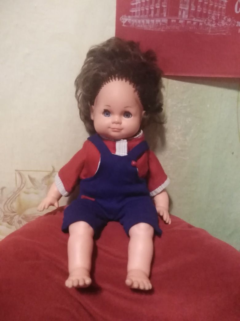 Кукла лялька паричковая Ленигрушка пупс игрушка мишка винтаж ссср