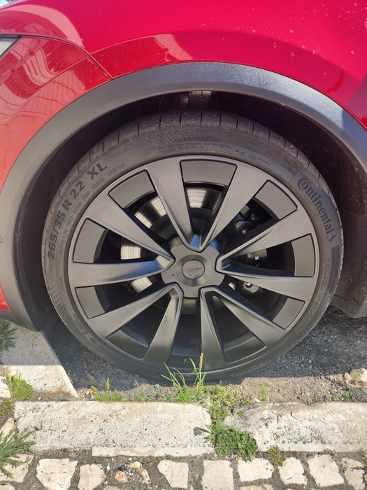 Jantes Tesla Model X 22' originais com pneus, para choques e farol