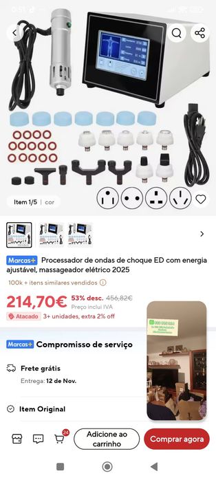 Processador de ondas de choque massagem
Massagem

- Inclui manual do u