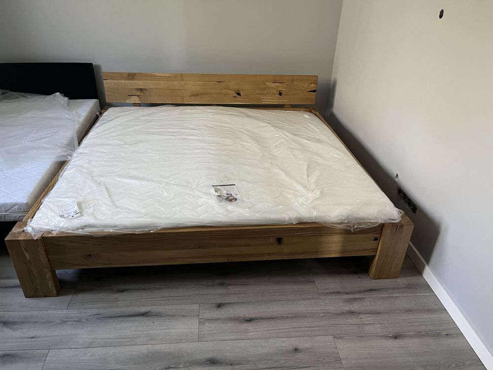 Łóżko dębowe lite bardzo solidne