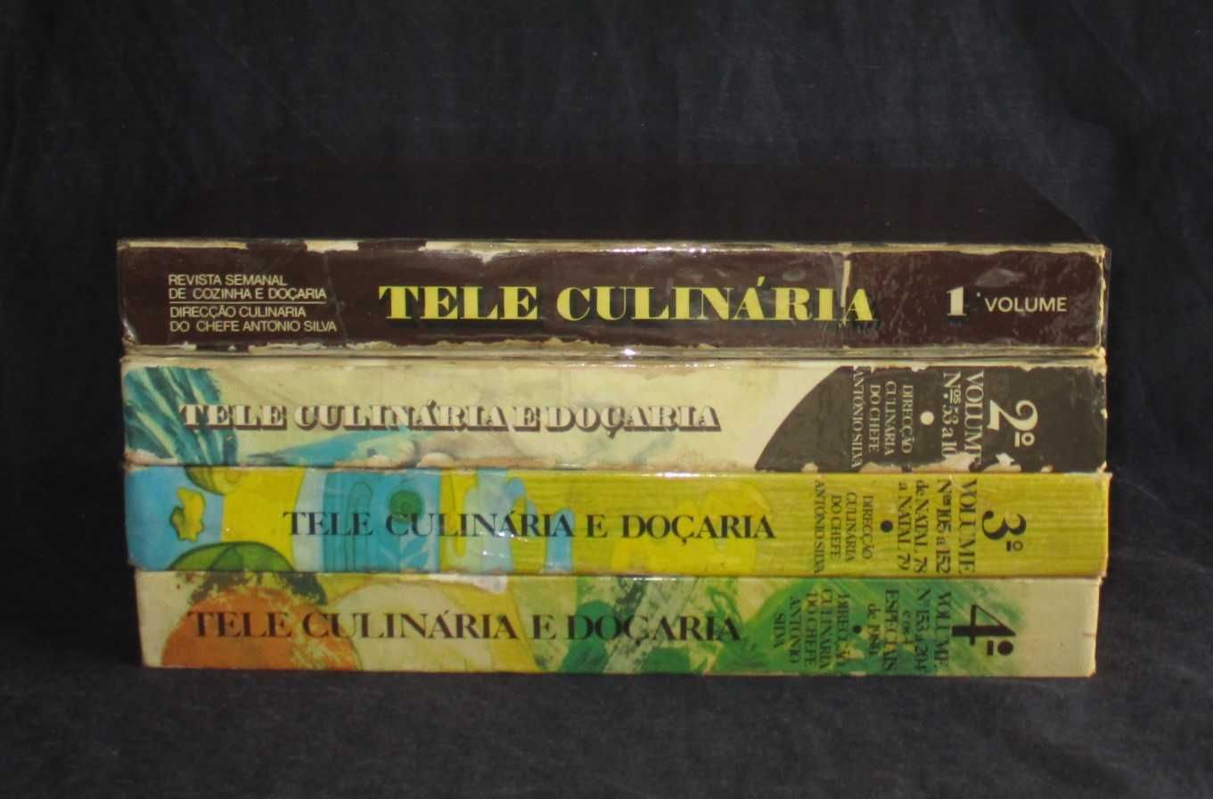 Livros TeleCulinária e Doçaria Chefe Silva Volumes 1 a 4