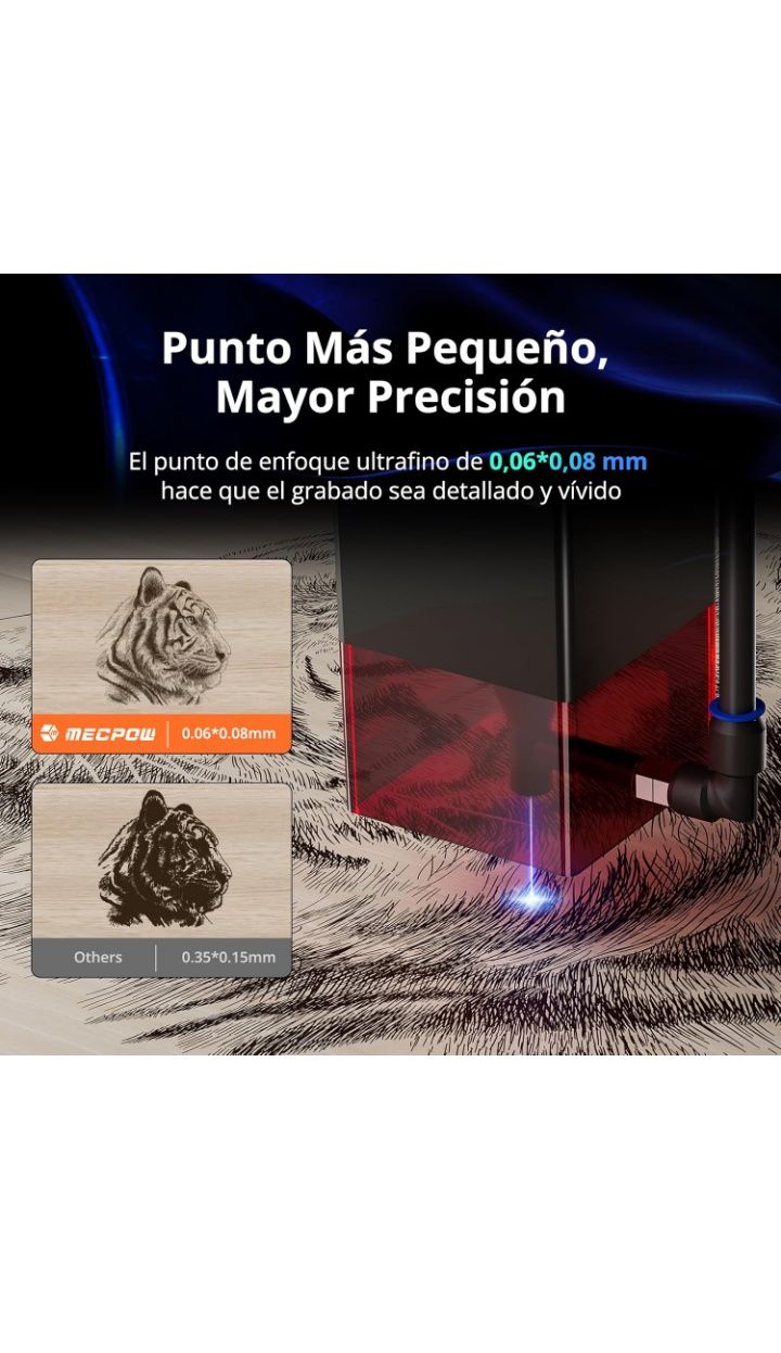 Mecpow X3 Vendo máquina gravadora e cortadora a laser NOVA