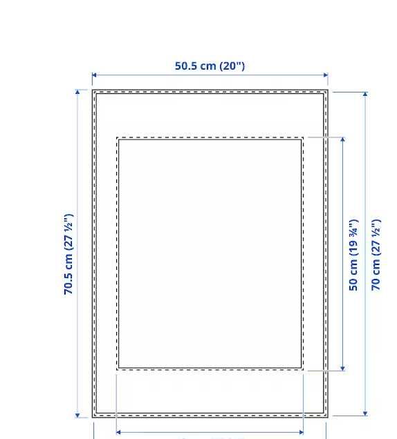 Ramka, aluminium, 50x70 cm z IKEA -  TANIO