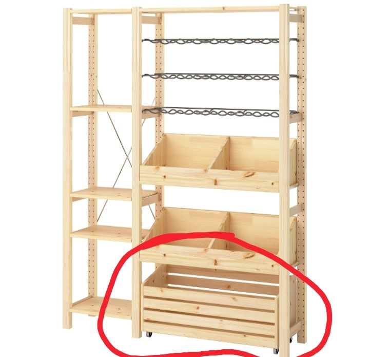 Ivar Ikea - Caixa de arrumação com rodas