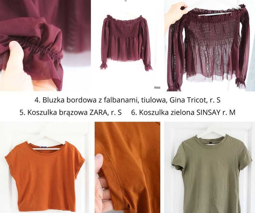 ZESTAW paka ubrań r. 164 34 S H&M Zara Mohito Next do szkoły JESIEŃ