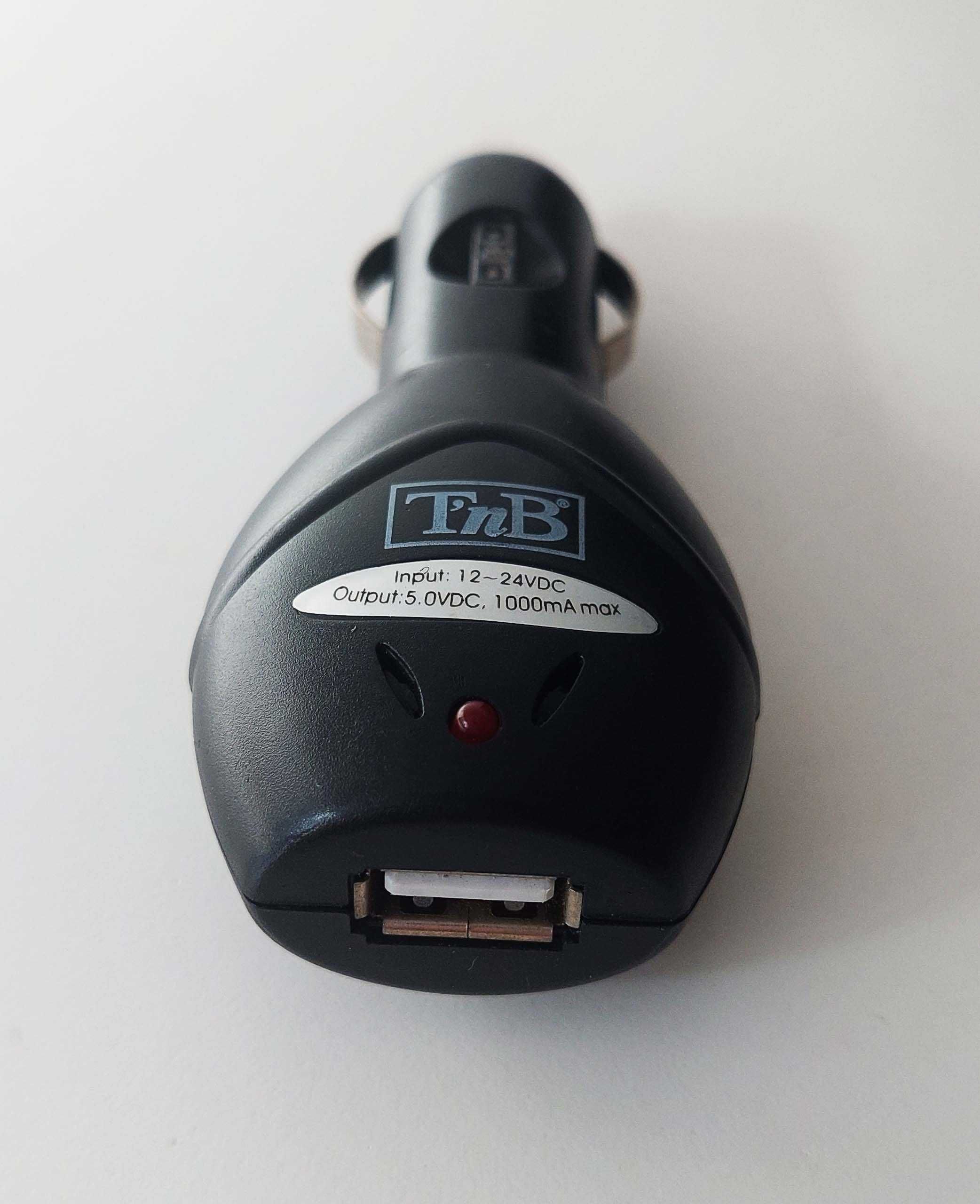 Carregador via USB de ligar ao carro de 5V e 1000mA com fusível