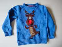Sweter Tu Kids Boże Narodzenie święta renifer rozmiar 98/104
