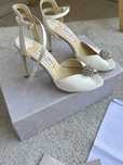 Szpilki ecru Jimmy Choo