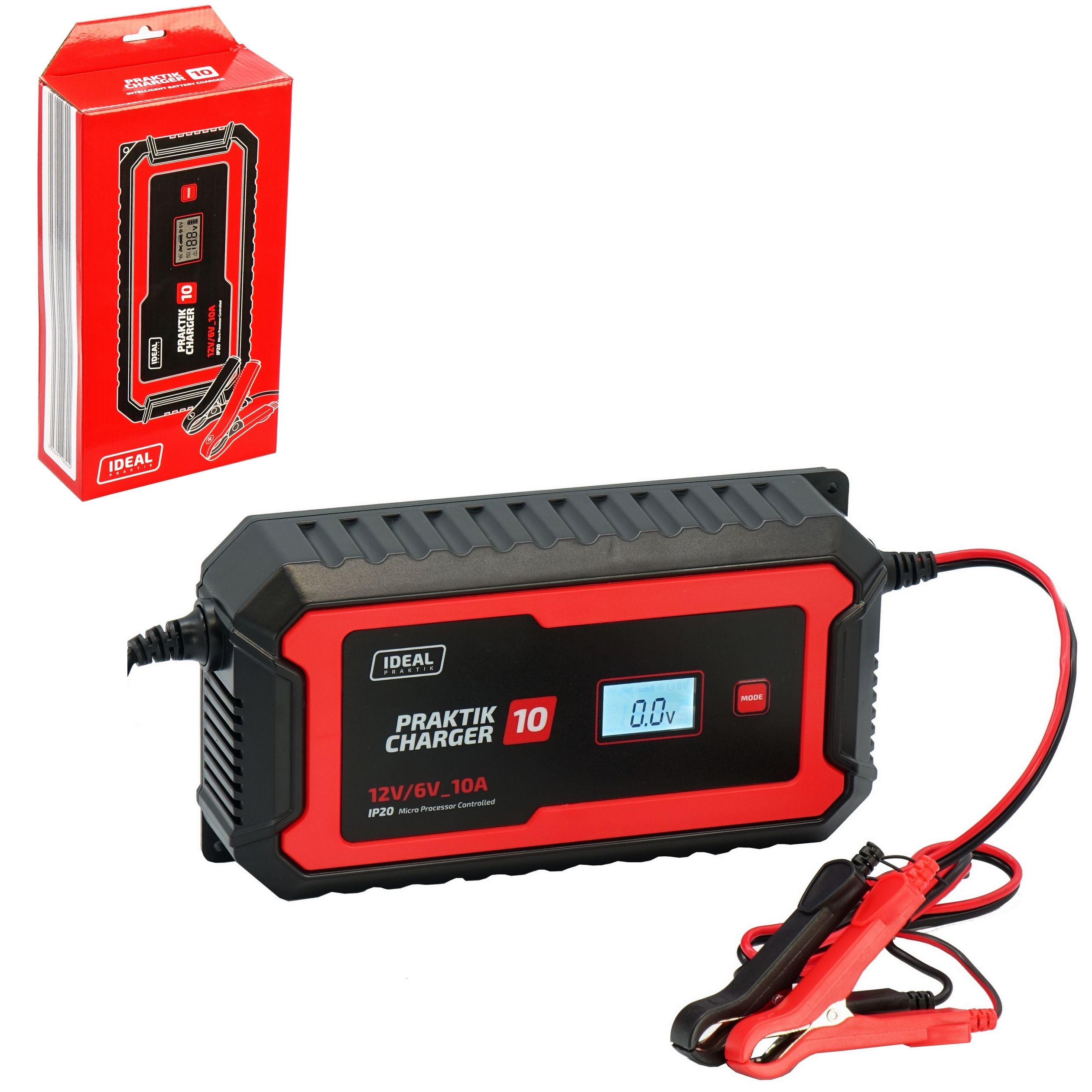 prostownik ideal praktik charger 10 lcd 6/12v automatyczny gel WET AGM