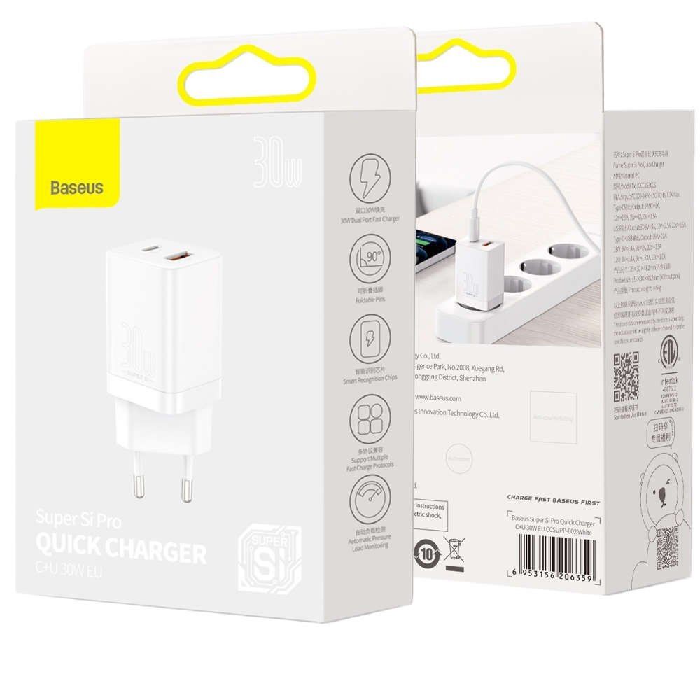 Ładowarka sieciowa Baseus Super Si Pro Quick Charger USB + USB-C QC 3