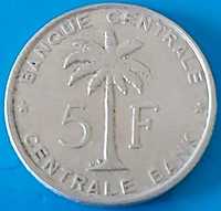 5 Francos de 1958 do Congo Belga