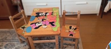 stolik drewniany dla dzieci
