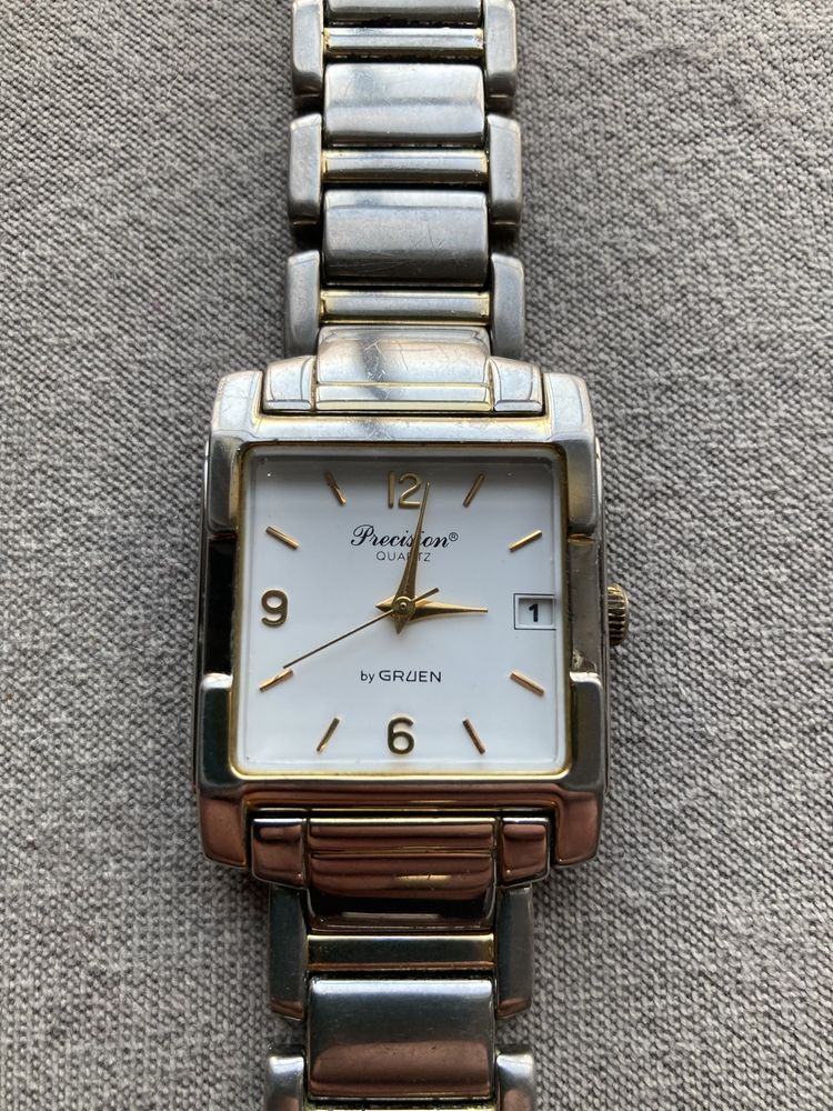 Vintage Gruen Precision Square Date Watch GP 5033
