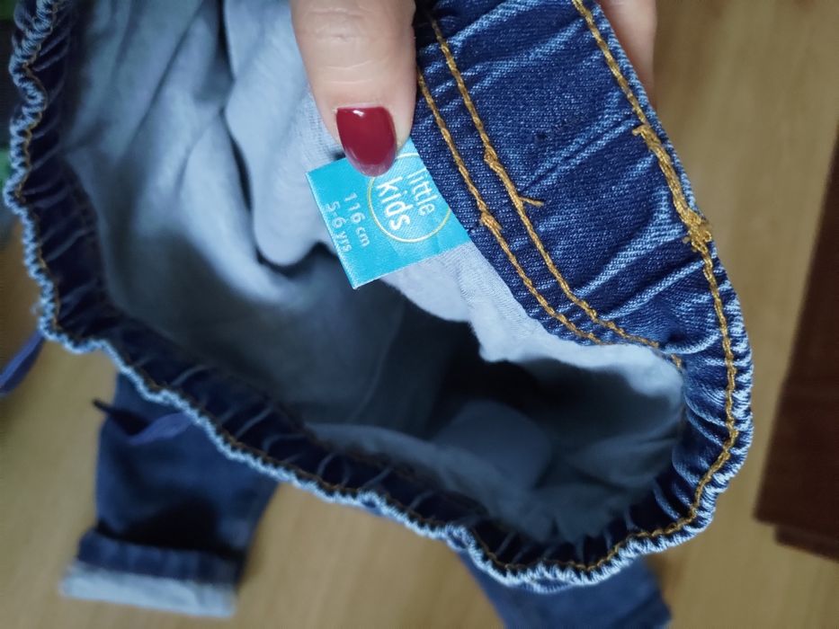 Spodnie jeansowe ocieplane rozm 116