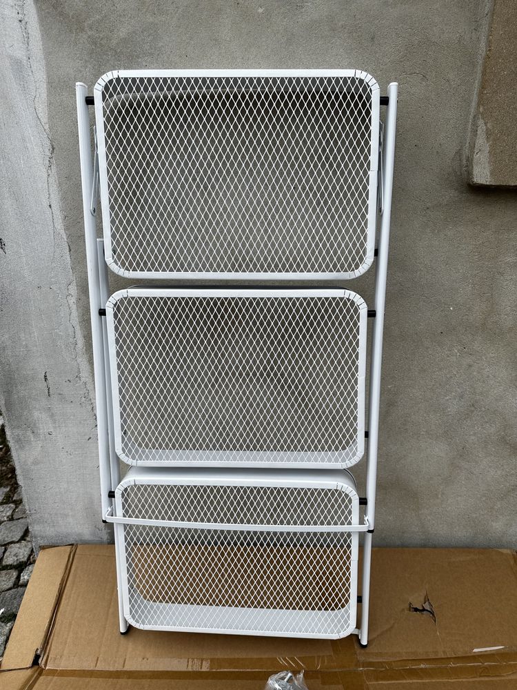 Nowy regał, szafka na kółkach do kuchni, łazienki, składana, metalowa