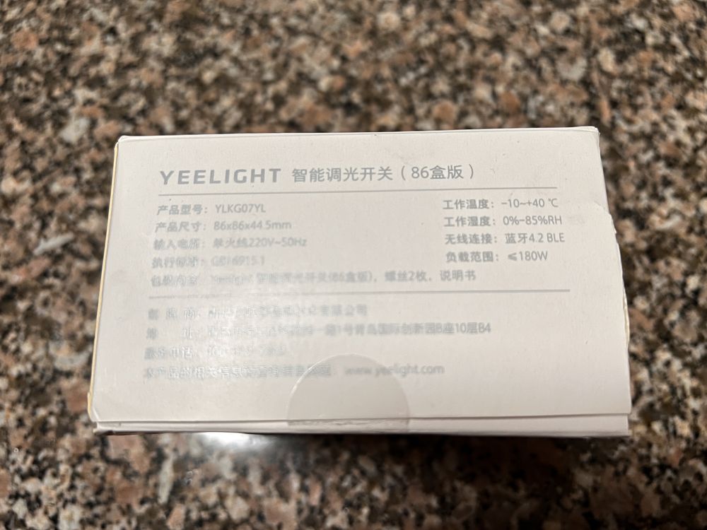 Interruptor inteligente Yeelight Smart Dimmer Wall Light