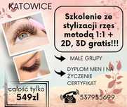 Kurs szkolenie stylizacji rzęs 1:1 + 2D,3D gratis 549zł