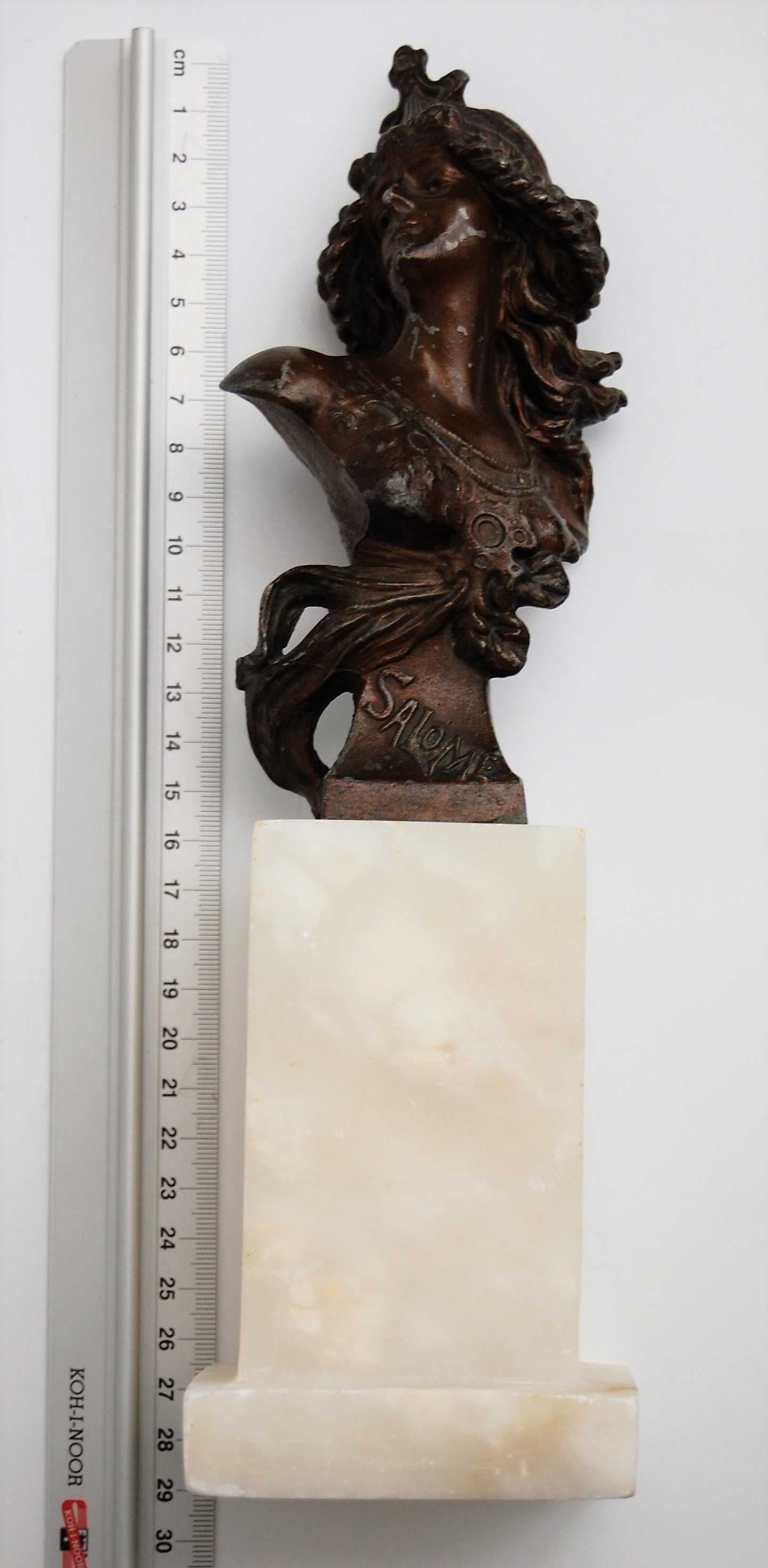 Salome rzeźba stylizowana na brąz, marmur, Francja vintage