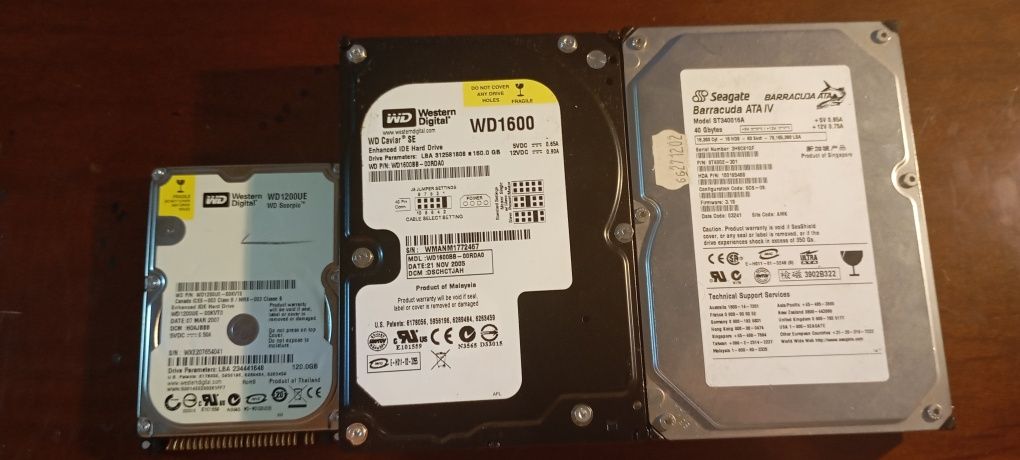 Lote de hdds por testar
