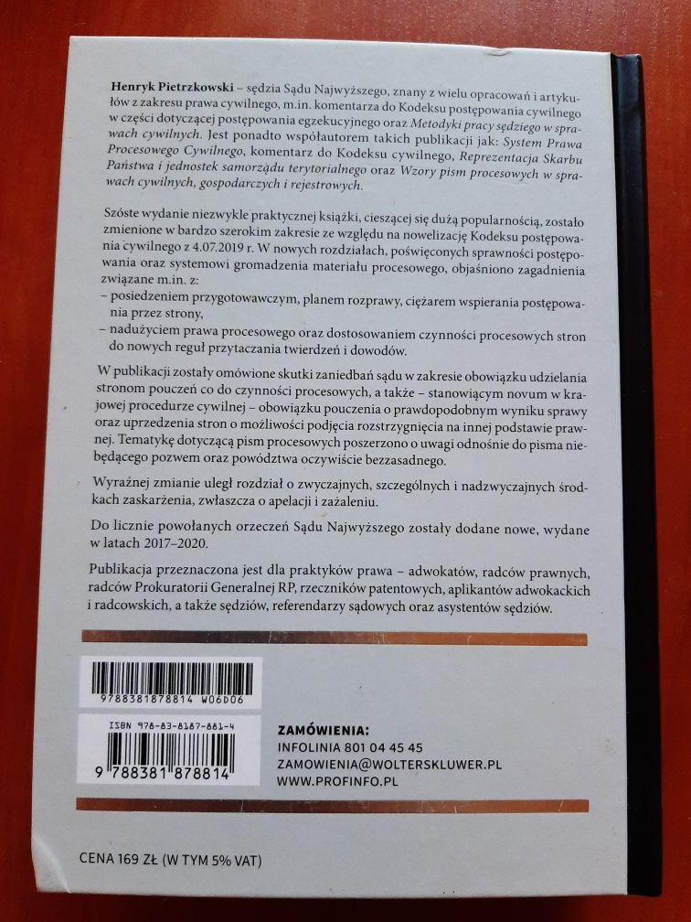 Czynności procesowe zawodowego pełnomocnika w sprawach cywilnych 2020