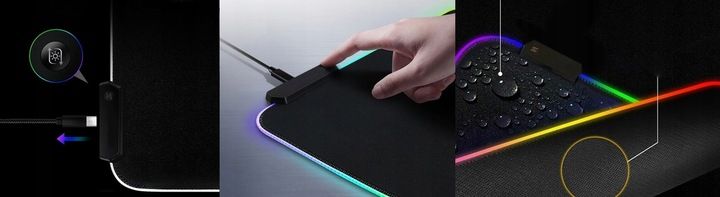 Podświetlana Podkładka Gamingowa Pod Mysz Led Dla Graczy Cs