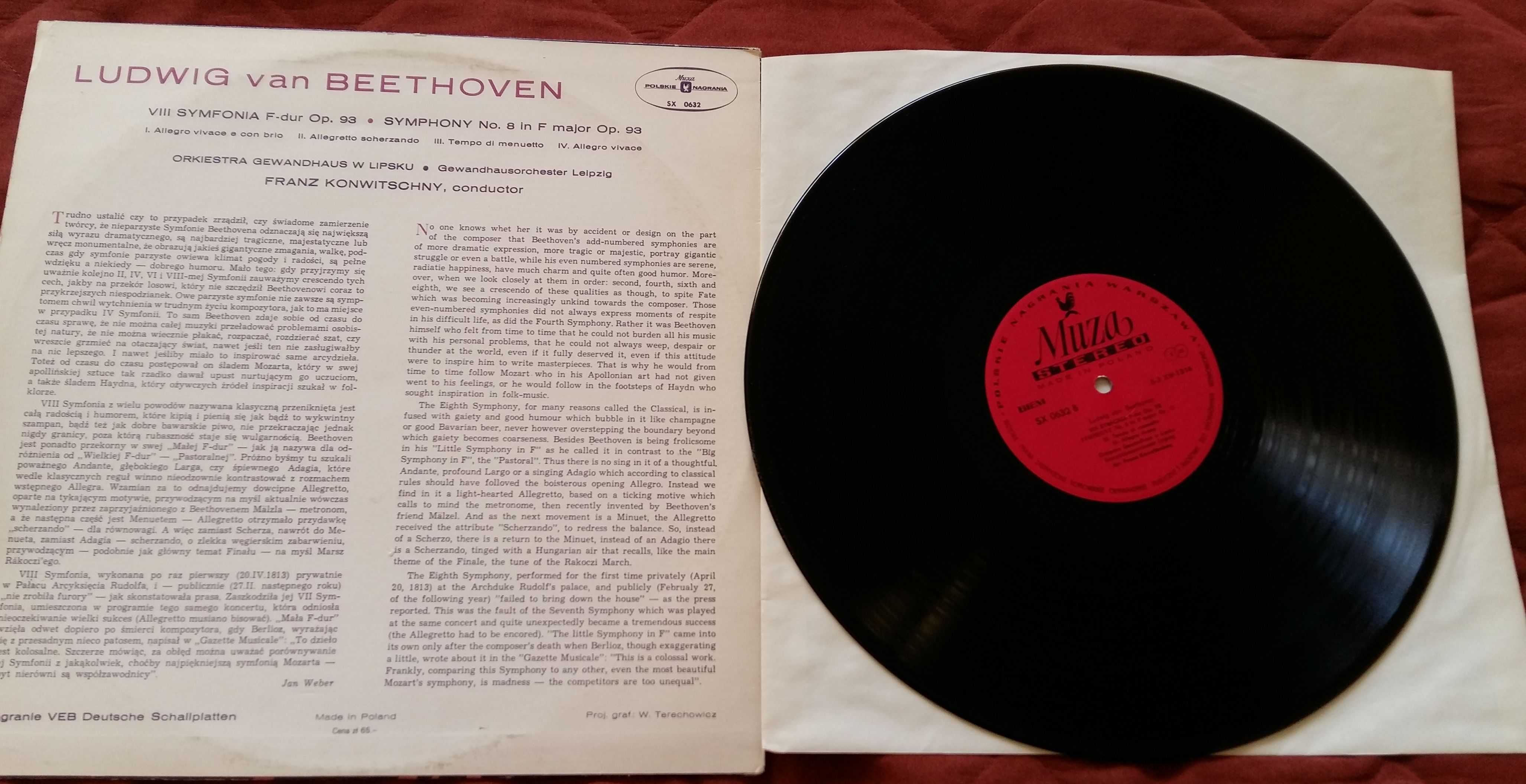 Beethoven -VIII Symfonia - płyta winylowa.Winyl.