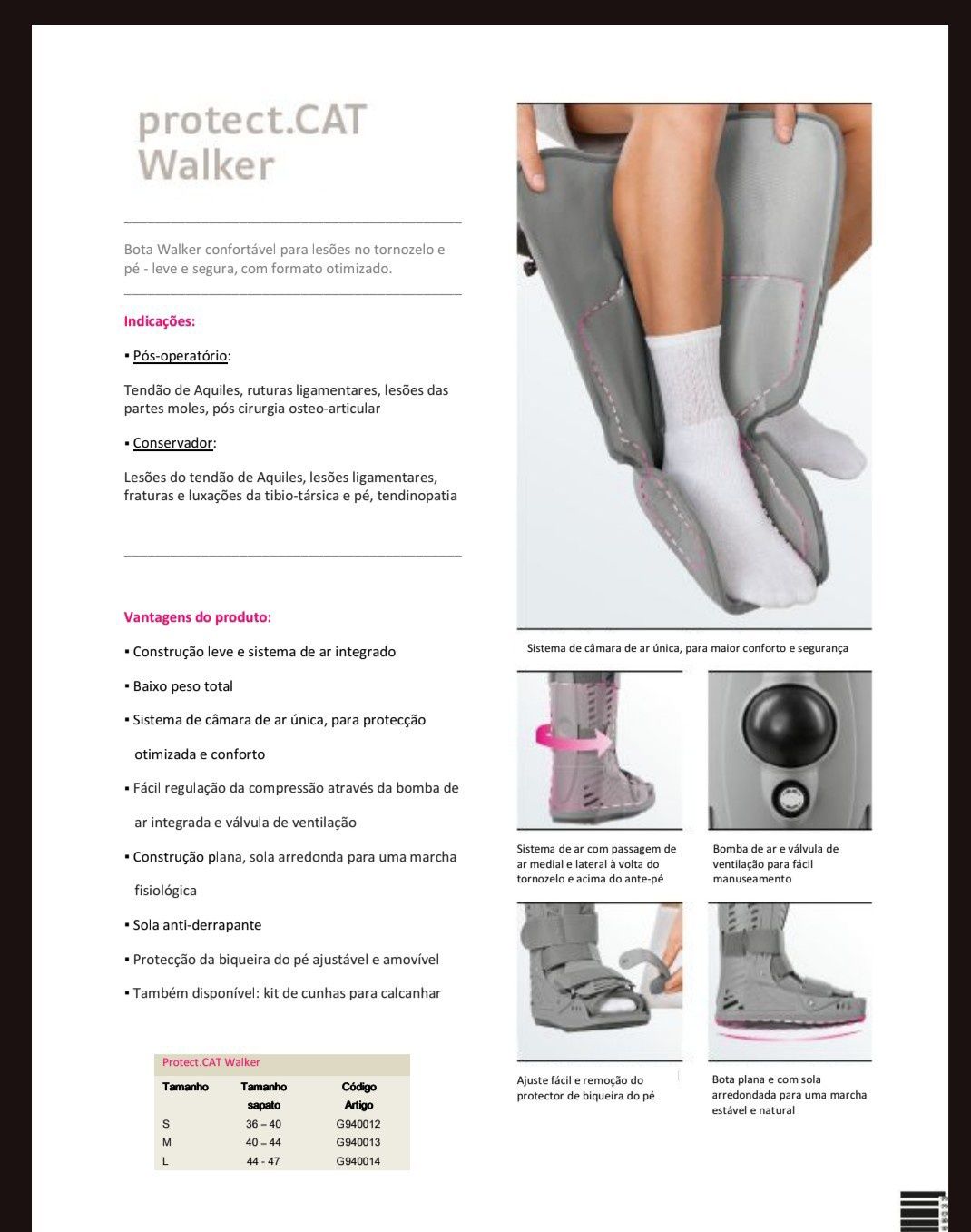 Bota Cat Walker Insuflável