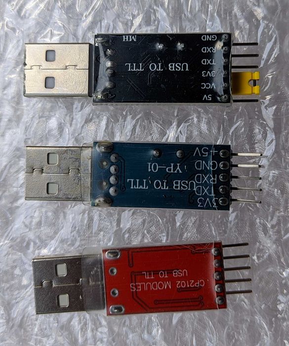 набор из 3 штук PL2303HX + CP2102 + CH340G USВ TTL UART