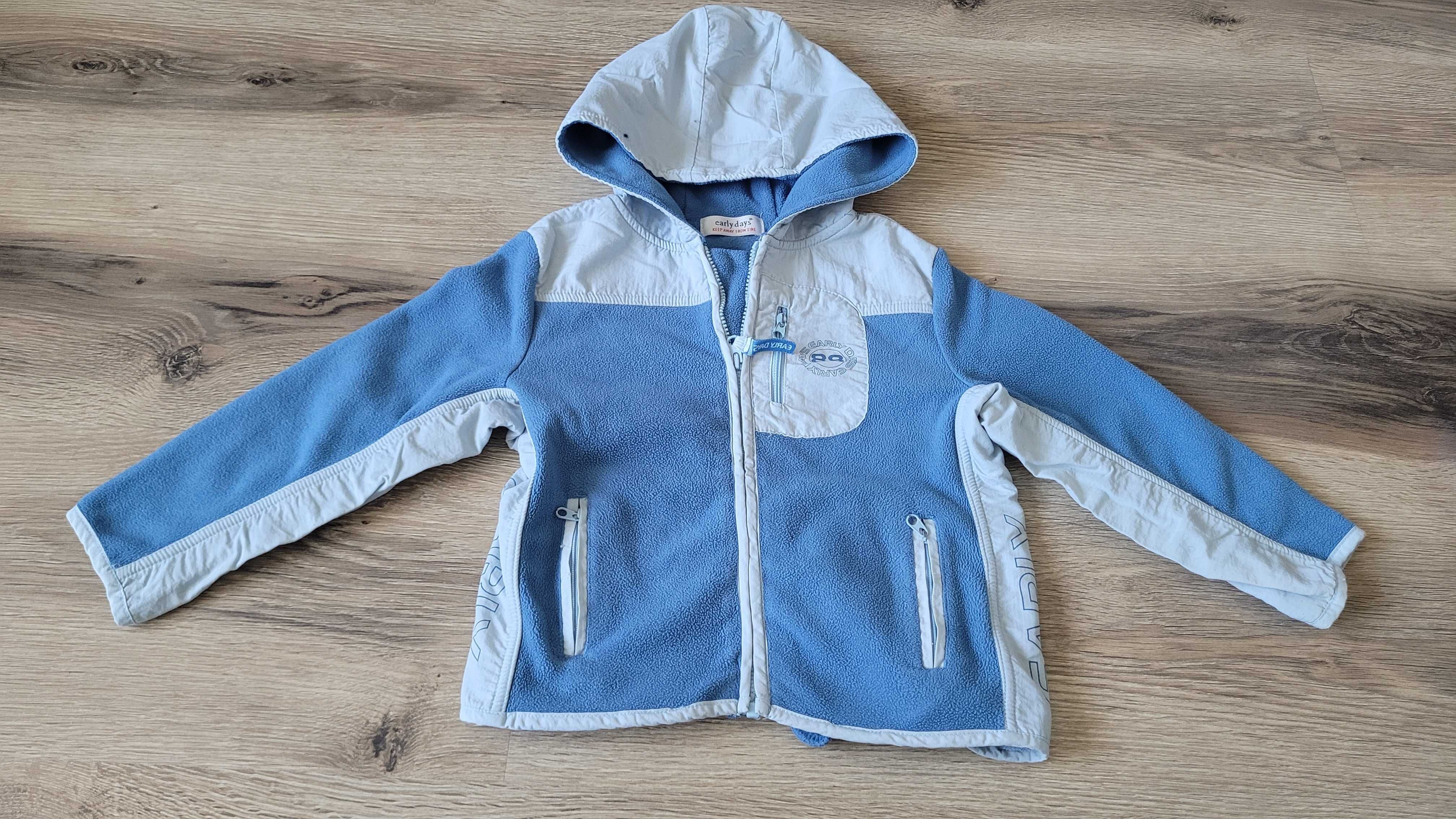 Niebieska bluza, polar z kapturem, rozmiar 18-24 miesiące