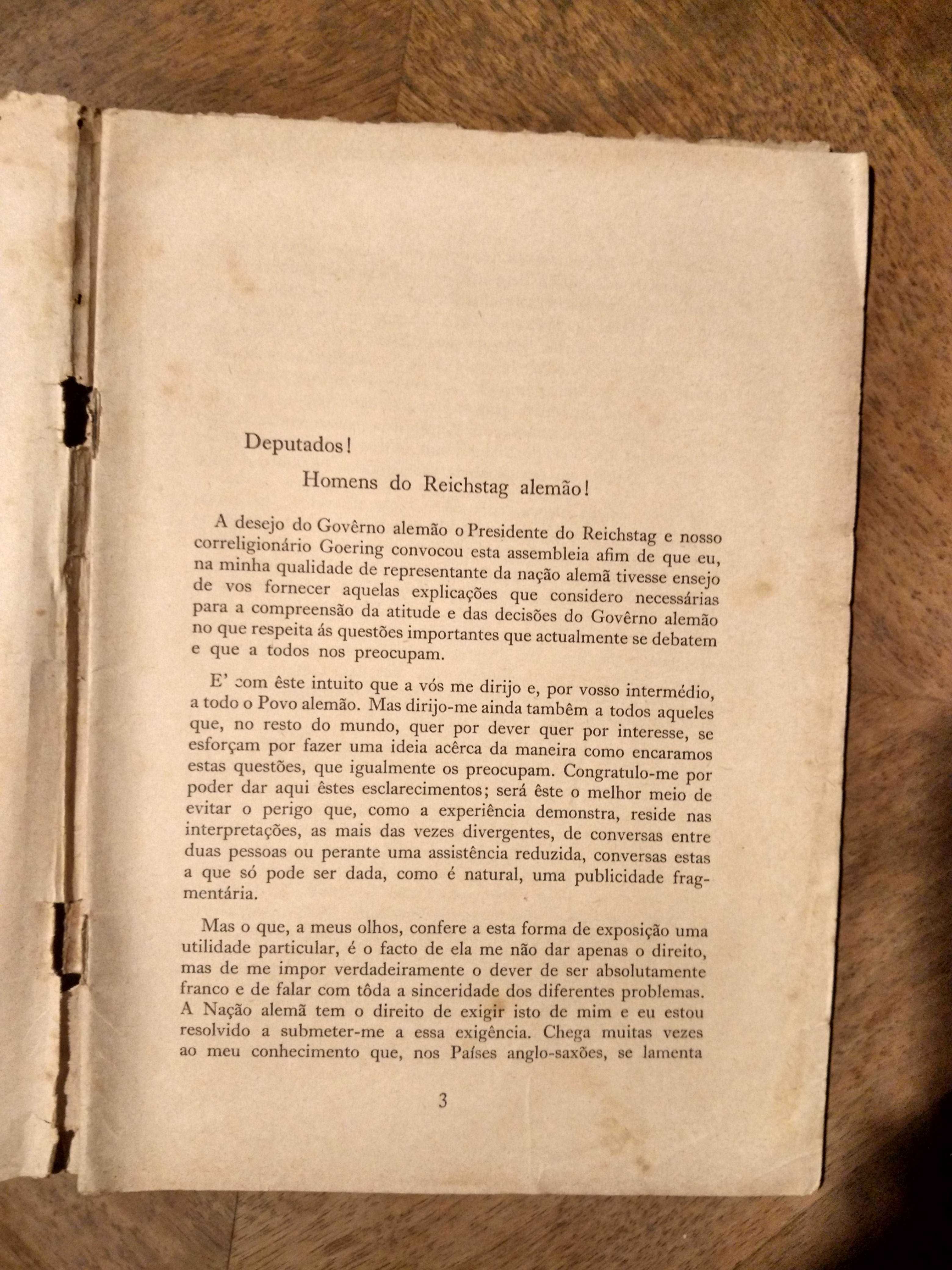 Discurso pronunciado pelo Führer Adolf Hitler no Reichstag - Ano 1935