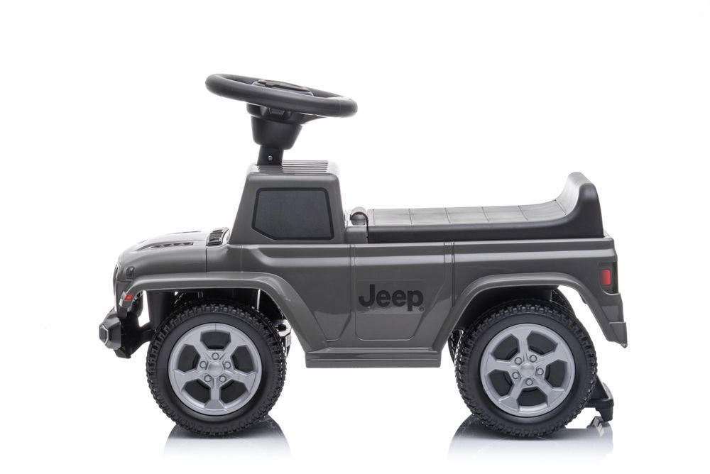 Jeździk odpychacz pchacz z dźwiękiem Jeep auto dla dziecka szary