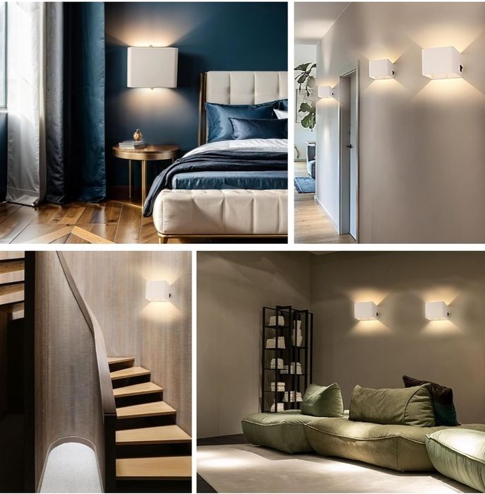 YindaLux 2 sztuki 3000mAh lampa ścienna z czujnikiem ruchu wewnątrzna