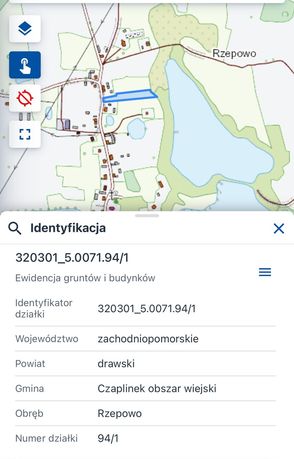 Rzepowo działka budowlana przy jeziorze 4700m