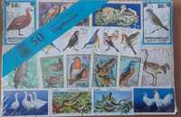 Pacote de 50 selos de Aves